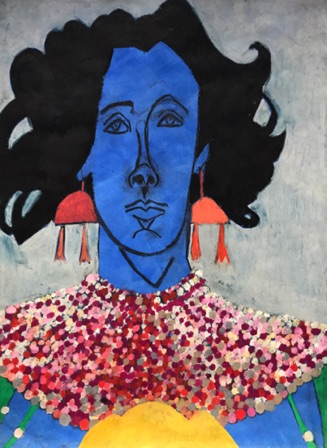 Ms Heather;
2018; watercolor charcoal oil pastel on paper, 24 x 18" Ms Heather;
2018; watercolor charcoal oil pastel on paper, 24 x 18"